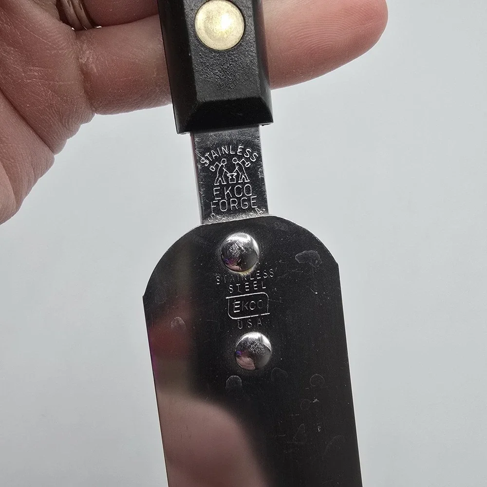 Vintage Ekco Forge Spatula Spreader Cake Icing Frosting Stainless‎ Black Handle